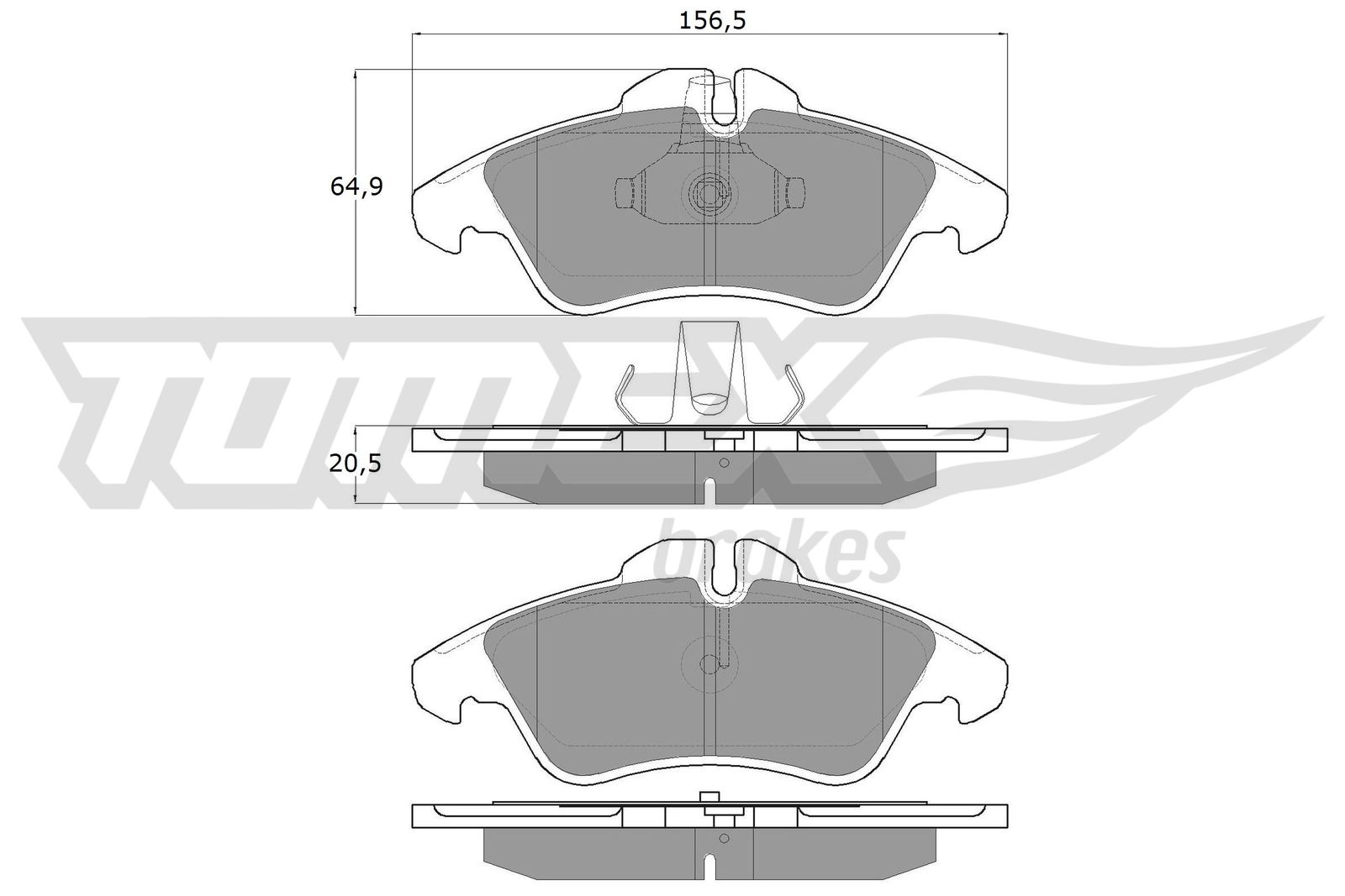 Sada brzdových platničiek kotúčovej brzdy TOMEX Brakes